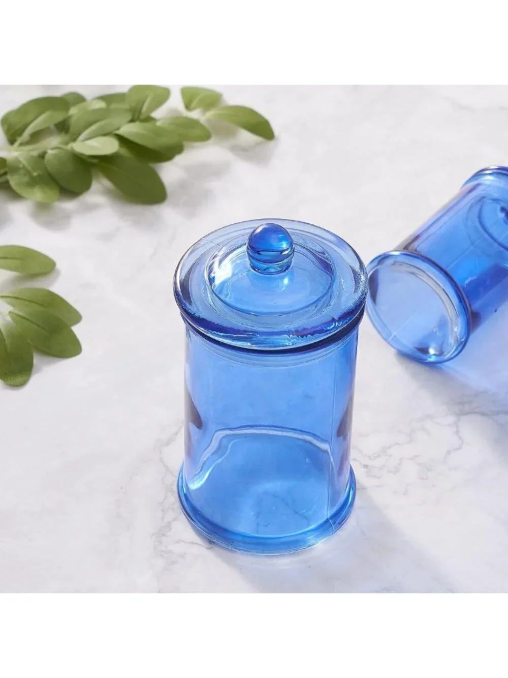 3PC Glass Apothecary Jars Set with Lids - Stylish Bathroom & Kitchen Storage